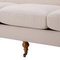 Alana Lawson Three Cushion Tightback Sofa, Sky Neutral Beige Polyester Beige Foam Polyester 3 Seat