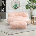 Coolmore Bean Bag Chair, Floor Sofa With Handle,Accent Sofa Chair With Ottoman For Gaming Reading Relaxing Pink Pink Foam Plush