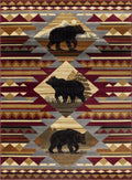 Nature'S Nest Gc Cbl3001 Multi 2 Ft. 7 In. X 7 Ft. 3 In. Lodge Area Rug Red Polypropylene