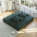 55 Inch Chenille Sponge Sofa Lounge Chair,No Assembly Required,Fluffy Modern Sleeper Chair For Indoor Living Room Bedroom Green Foam Chenille 1 Seat