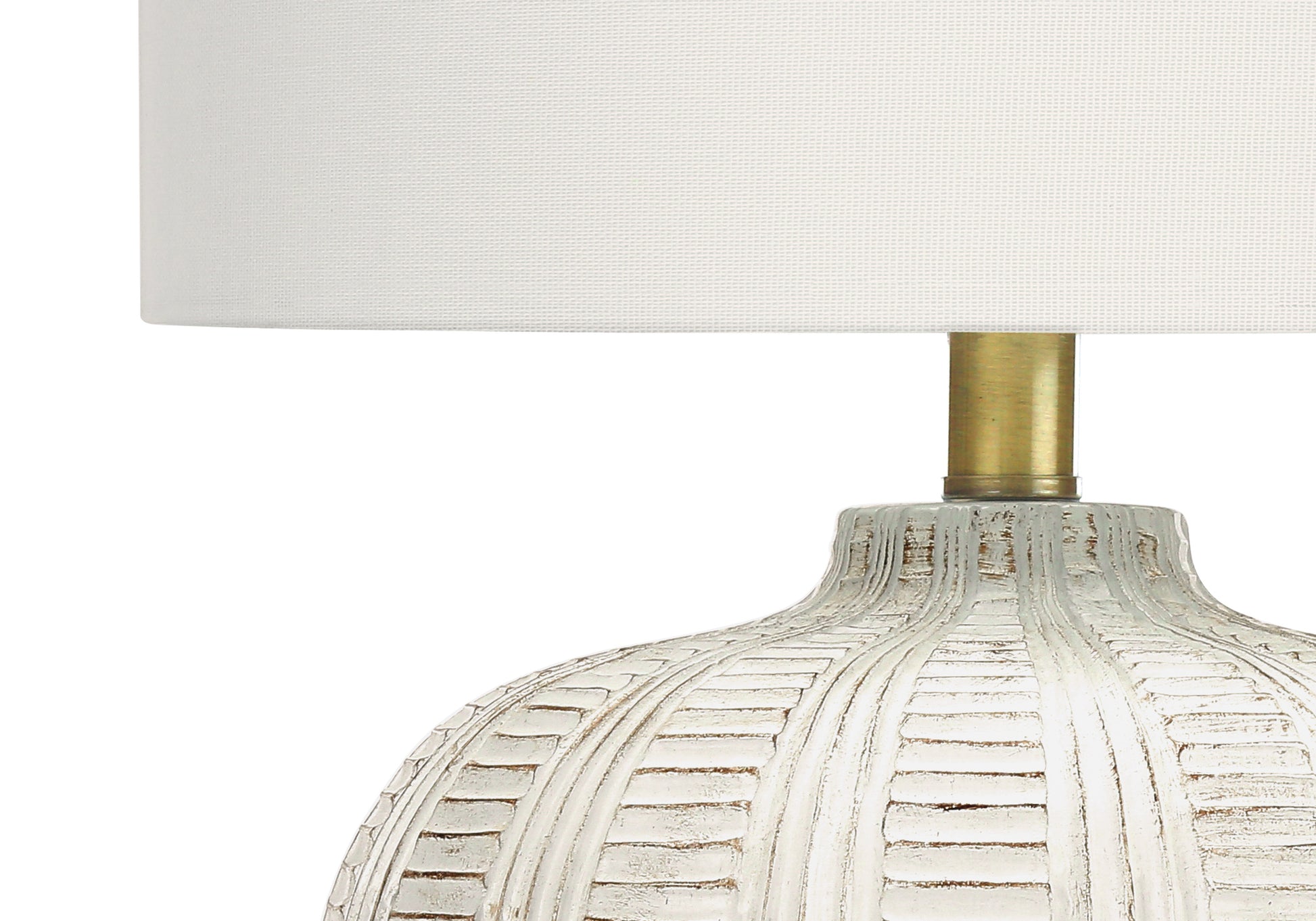 Lighting, 21"H, Table Lamp, Ivory Cream Shade, Cream Resin, Transitional Cream Polyresin