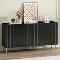 Luxurious Shoe Cabinet With 5 Metal Legs, Modern Tv Stand With 4 Adjustable Shelves For Tvs Up To 70