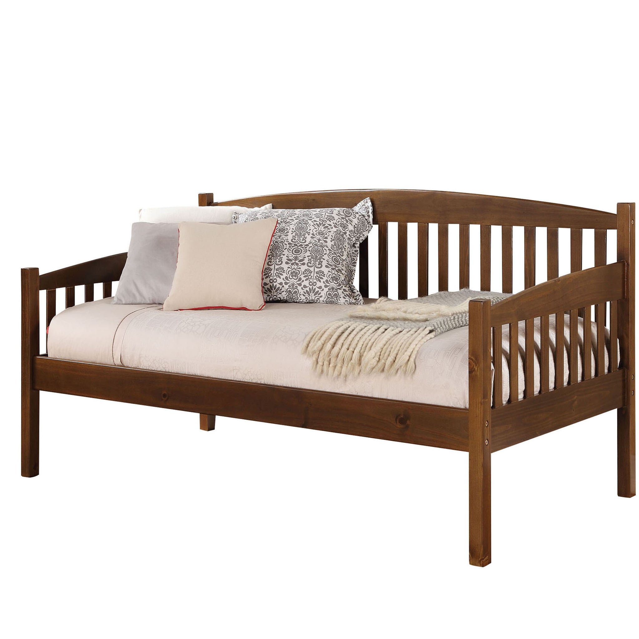 Antique Oak Slatted Back Twin Daybed Twin Oak Wood