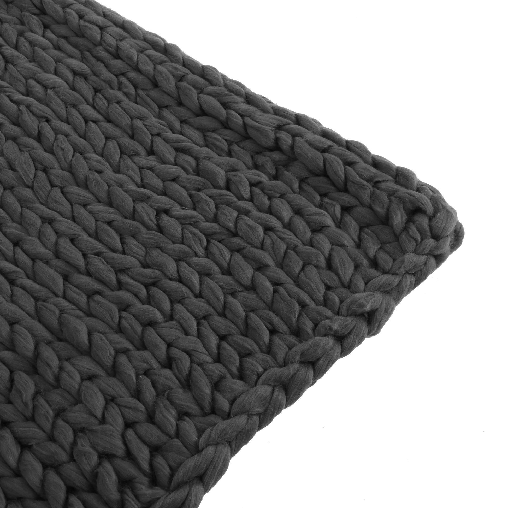 Throw Blankets Dark Grey Acrylic