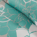 Printed Cotton Sateen Comforter Set Aqua King King Aqua Cotton