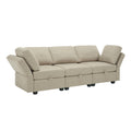 Living Room Furniture 7 Piece Set Including One 3 Seater Sofa And Two 2 Loveseatsadjustable Arms And Backs Comforty Sofas & Couches With Comfy Seat And Arm Cushions Beige Beige Polyester 7 Seat