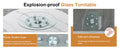 Double Layer Rotatable Round Glass.The Rotatable Design Makes It More Convenient To Retrieve And Place Items.The Upper Glass Has A Diameter Of 24 Inches, While The Lower Glass15 Inches. Transparent Glass