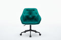 Elegent Velvet Office Chair With Wheels, Makeup Vanity Chair Height Adjustable For Teens Women Girls, Comfy Swivel Modern Leisure Armchair For Home Office, Bedroom, Study And Vanity. Green Green Primary Living Space Luxury,Modern Foam Iron