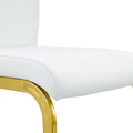 Table And Chair Set, Modern Minimalism And Luxurious White Rectangular Pattern Dining Table. Soft And Comfortable Dining Chairs For Dining Rooms, Living Rooms, Terraces And Kitchens. White Seats 8 Mdf Glass