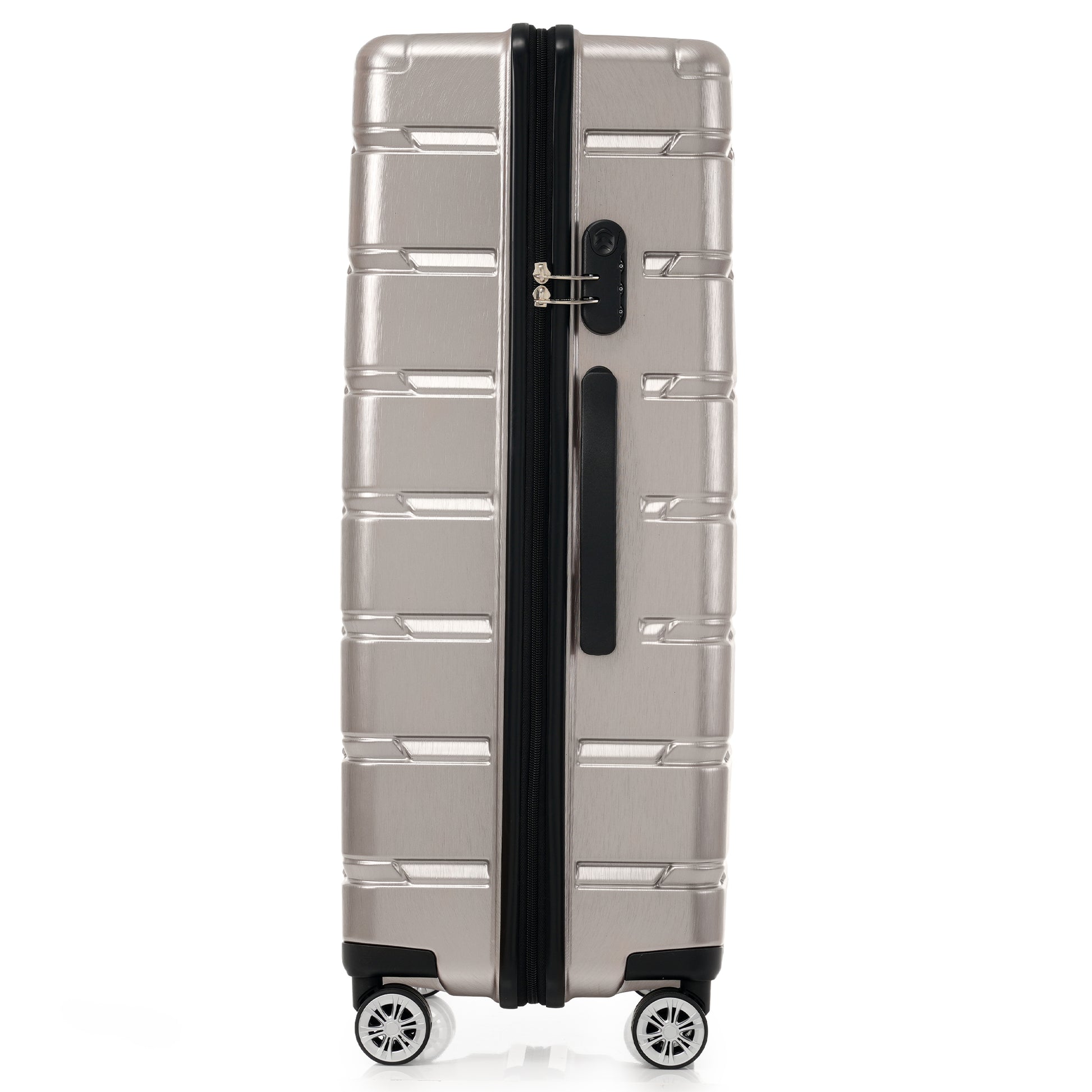 Hardshell Luggage Set 3 Piece, Durable Abs Pc Travel Suitcase With Spinner Wheels For Men Women 20 24 28 Inch Fog Gray Abs Pc