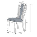 Antique White Set Of 2 Dining Chairs Grey Upholstered Tufted Unique Design Chairs Back Cushion Seat Dining Room Grey Dining Room Contemporary,Transitional Dining Chairs Rubberwood Tufted Back Solid Wood