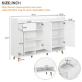 Sleek And Contemporary Shoe Cabinet With Adjustable Shelves, Minimalist Home Organizer With Solid Wood Legs, Storage Sideboard For Entryway, Living Room, White White Primary Living Space Particle Board