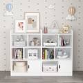 Kids Bookcase, Bookshelf With 6 Compartments, Freestanding Shelves And Cube Organizer, For Bedroom Living Room Office Closet School In White White Mdf