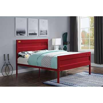 Red Full Platform Bed Box Spring Not Required Full Red Iron Bedroom Contemporary Slat Beds Metal