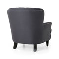 Club Chair Ottoman Grey Fabric