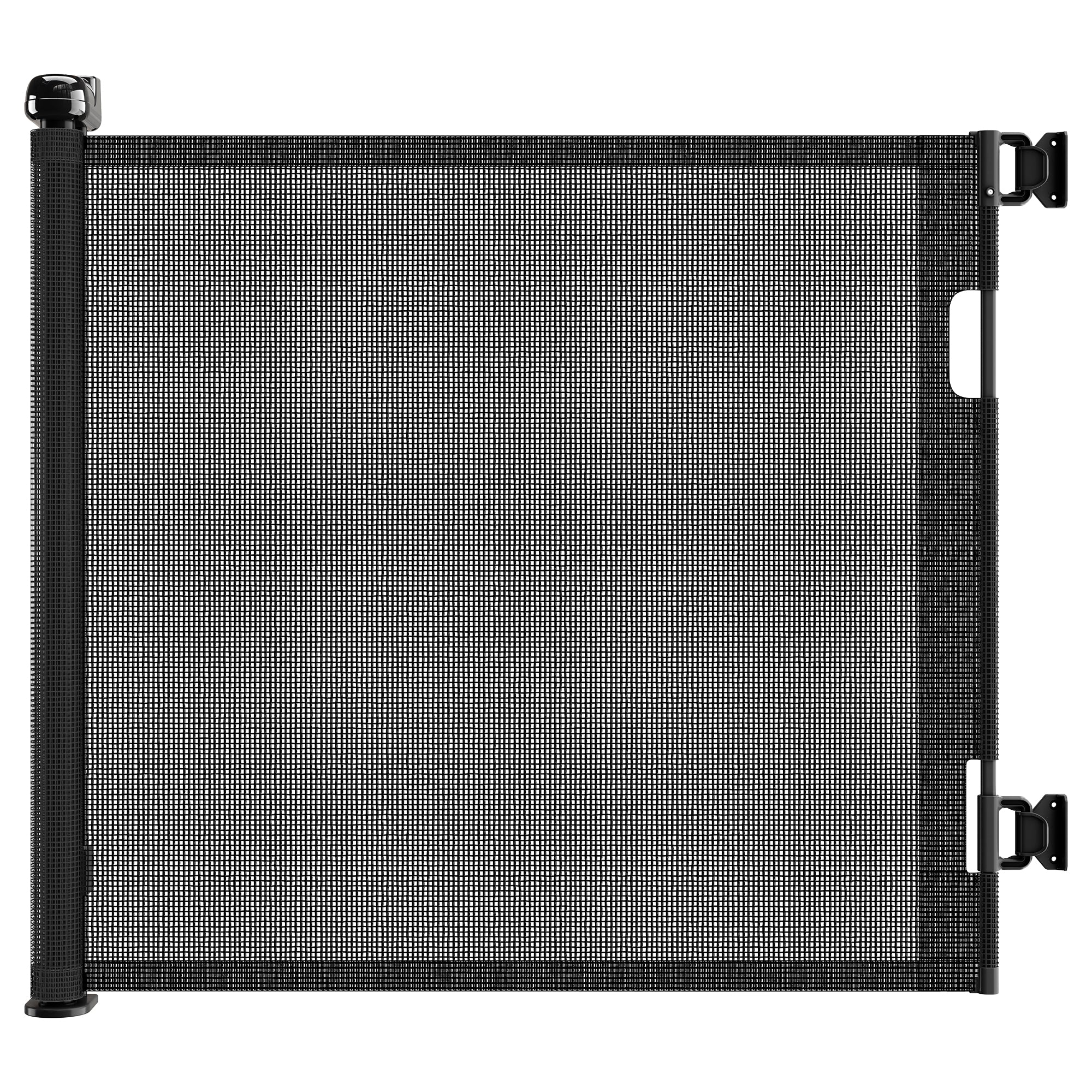 Retractable Baby Gate, Mesh Dog Gate For Doorways, Extends Up To 55" Wide, 33" Tall Child Safety Gate For Doorways, Indoor & Outdoors, Stairs, Hallways, Black Black Plastic