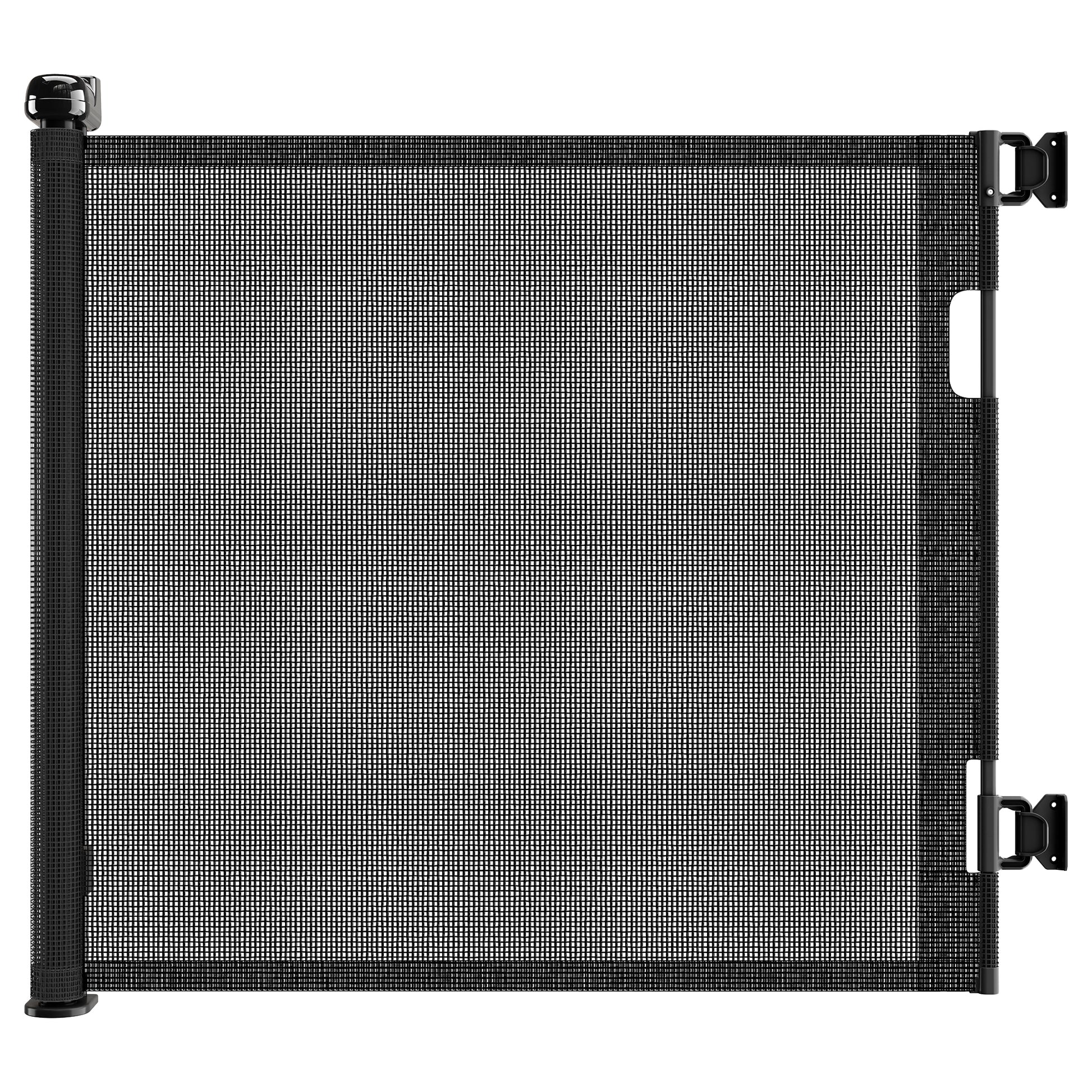 Retractable Baby Gate, Mesh Dog Gate For Doorways, Extends Up To 55" Wide, 33" Tall Child Safety Gate For Doorways, Indoor & Outdoors, Stairs, Hallways, Black Black Plastic