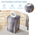 Elevate Your Living Space With This Modern Mdf Coffee Table, Which Showcases Gray Textured Patterns. It Is Characterized By Stylish Design. Grey Mdf
