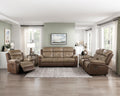 Plush Comfort Motion Sofa Brown Microfiber Upholstered Solid Wood Frame Living Room Furniture 1Pc Dual Reclining Sofa Plush Arms Brown Microfiber Wood Primary Living Space Contemporary,Modern Pillow Top Arms Plywood,Solid Wood 3 Seat