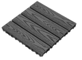 Wood Plastic Composite Deck Tiles Set Of 20Pcs, Composite Decking Resist Rust, Water, Weather, Easy To Diy & Maintain, Indoor&Outdoor,Ideal For Patios, Balconies, Rooftops, Decks, 12X12In Dark Grey Dark Grey Modern Plastic Wood Plastic