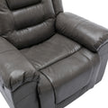 360 Swivel And Rocking Home Theater Recliner Manual Recliner Chair With Wide Armrest For Living Room,Bedroom, Grey Grey Foam Pu