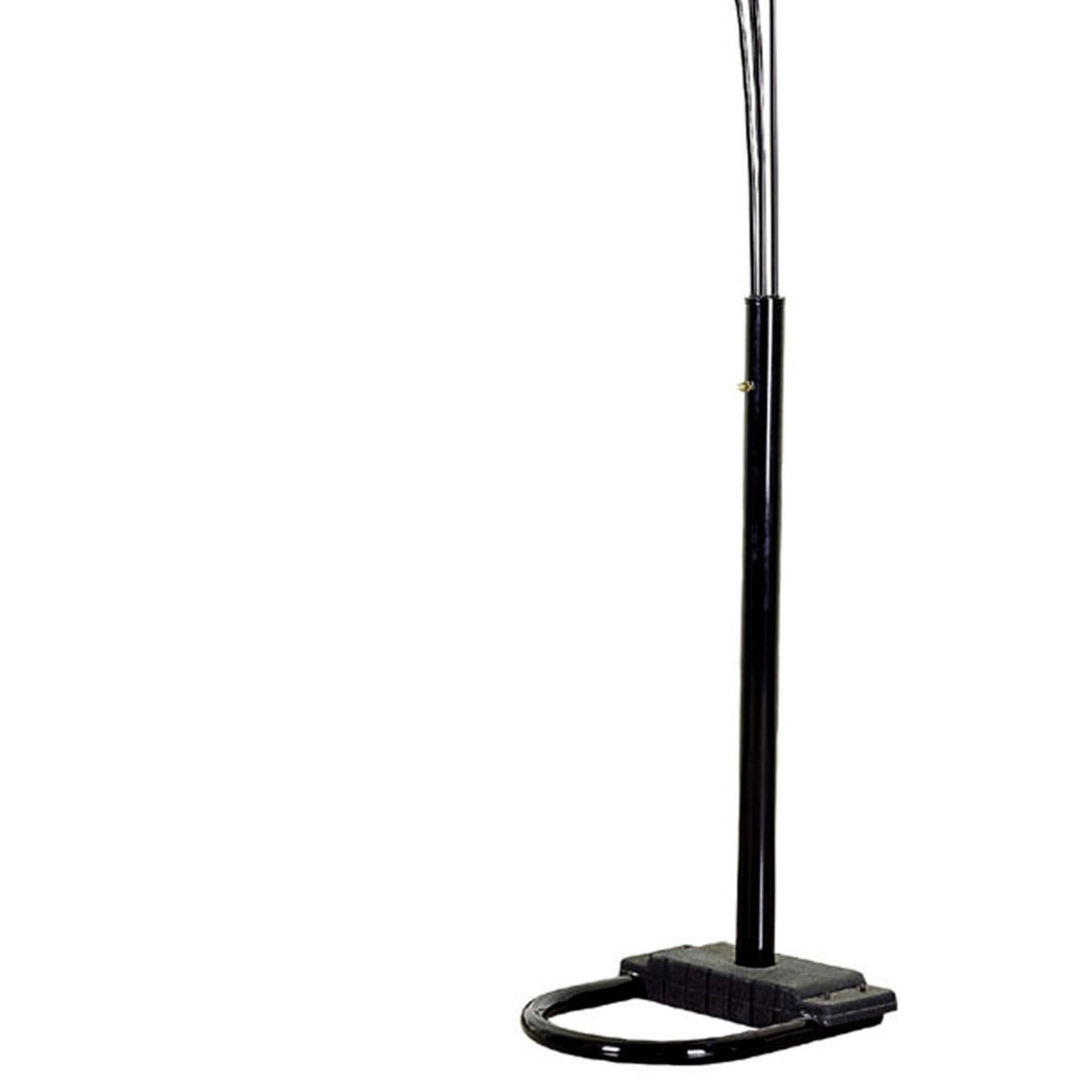 84" Tall Floor Lamp W Black Finish And 4 Arch Arms, Crystal Chandelier Design Black Metal