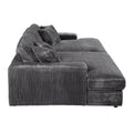 Hilde Sectional Sofa W 4 Pillows, Gray Velvet Lv03690 Gray Upholstered 2 Seat