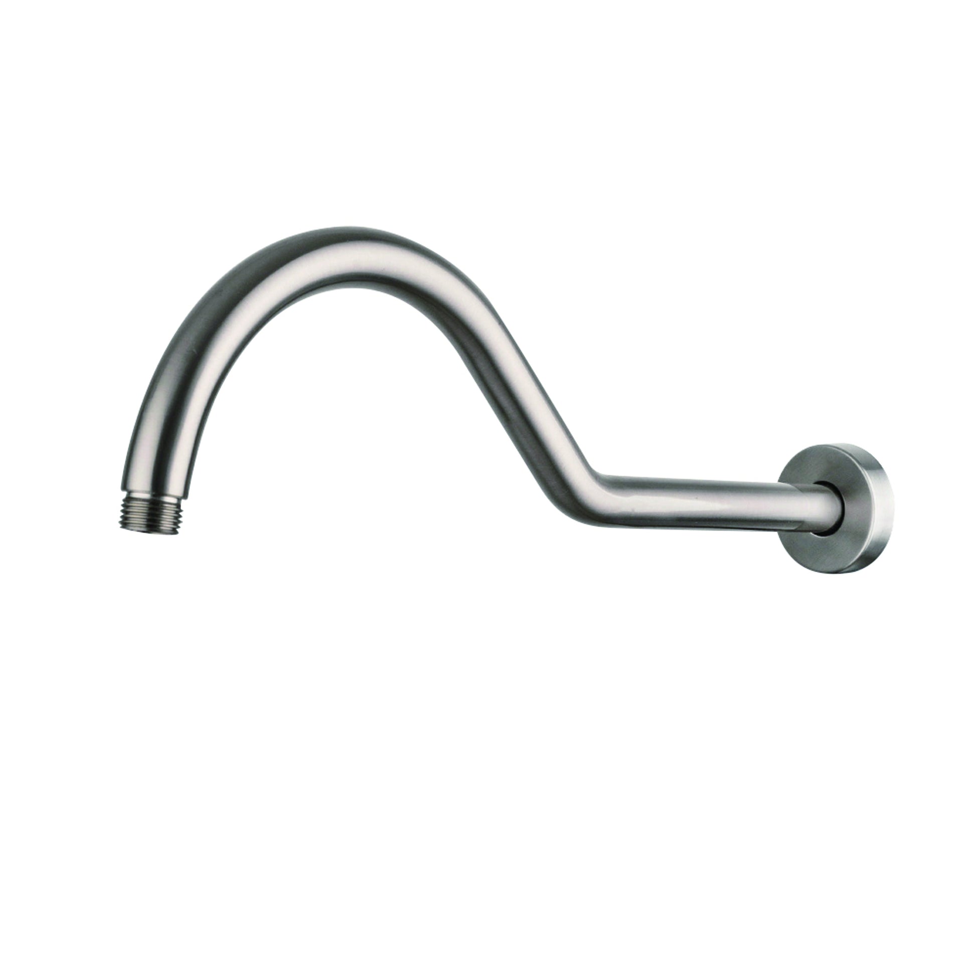 17" Shower Arm With Flange, Brushed Nickel Brushed Nickel Stainless Steel