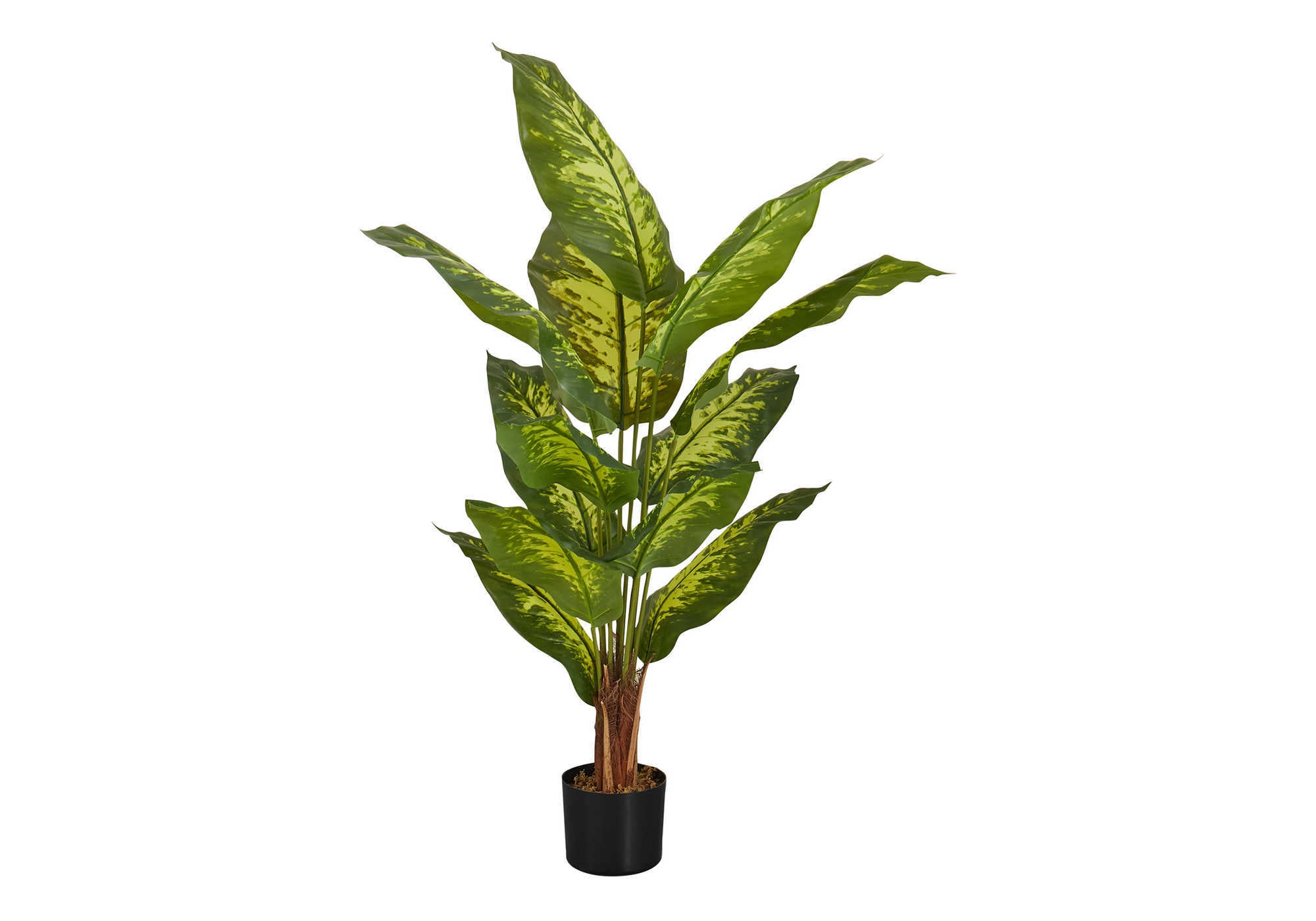 Artificial Plant, 47" Tall, Evergreen Tree, Indoor, Faux, Fake, Floor, Greenery, Potted, Real Touch, Decorative, Green Leaves, Black Pot Green Plastic