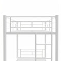 Bunk Bed Twin Over Twin Size With Ladder And High Guardrail, Able To Split, Metal Bunk Bed, Storage Space, Noise Free,White Box Spring Not Required Twin White Metal Metal