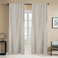 Newport Blackout Curtains For Bedroom, Linen Curtains For Living Room, Window Curtains, Room Darkening Curtains 96 Inches Long, Greige Greige Linen