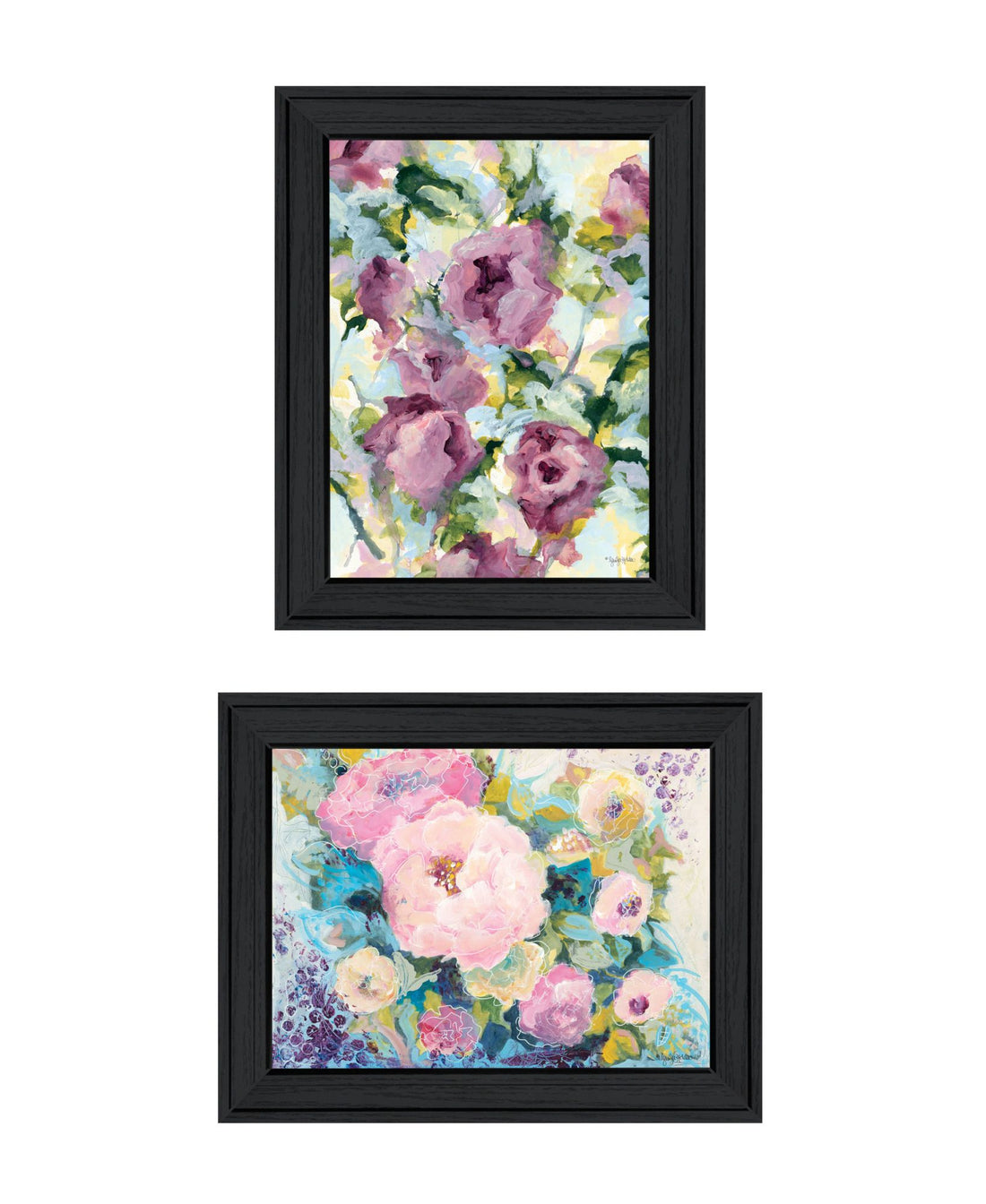 Abstract Florals To Wish You Good Luck, Success, Longevity Should Keep You Smiling Framed Wall Art For Living Room, Wall Art Print For Home Decor, Bedroom Wall Art By Jennifer Holden Multicolor Wood Paper