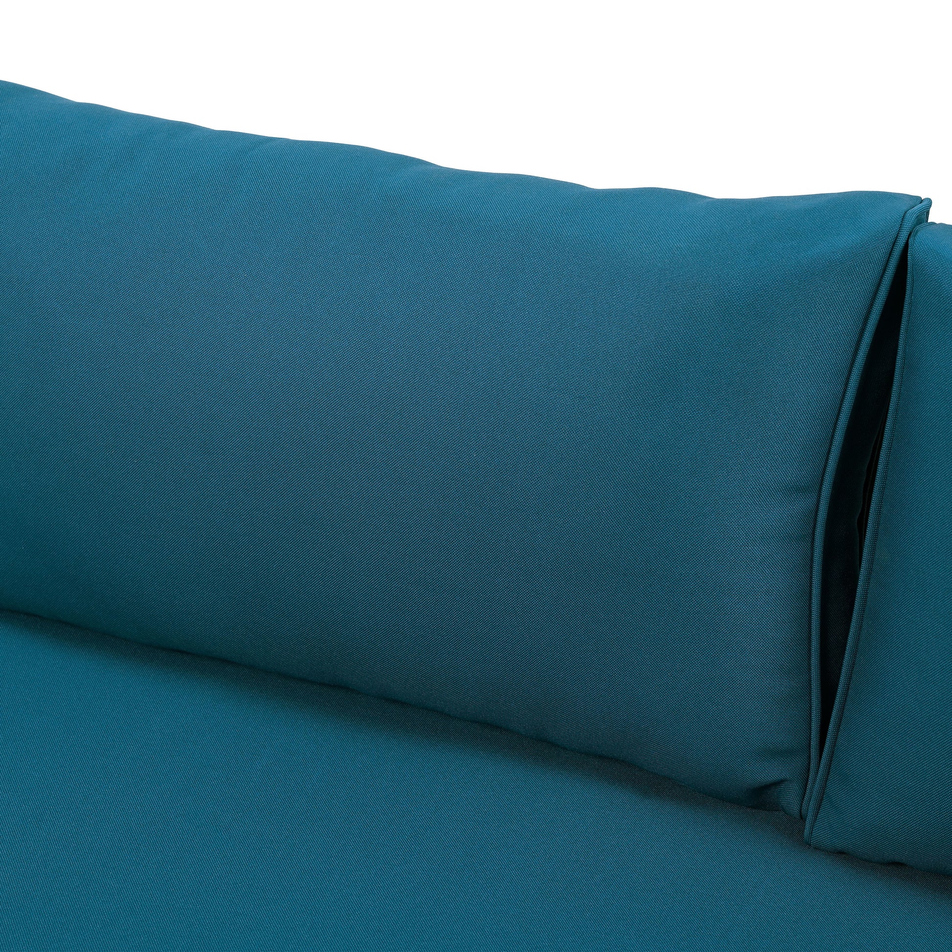 Claremont 3 Seater Daybed With Rattan Arms Teak Cushion Teak Wood Fabric Rattan