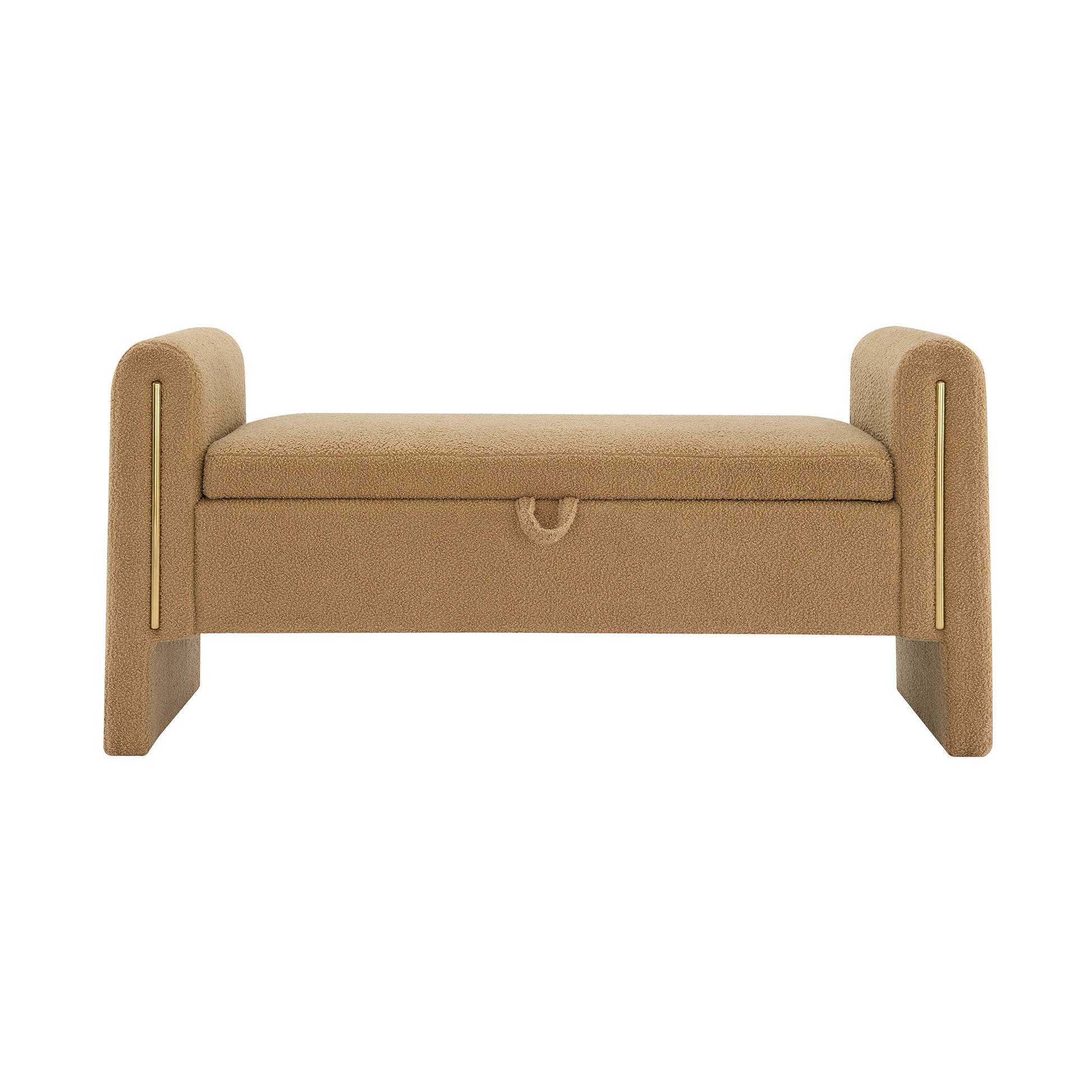 Modern Teddy Bed End Bench With Arms And Storage,Upholstered Large Foot Rest Stool, Comfy Window Vanity Bench For Living Room,Bedroom,Dorm,Coffee Table,Teddy Coffee Coffee Modern Storage Wood