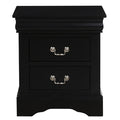Black 2 Drawer Nightstand Black 2 Drawers Bedroom Rectangle Drawers Pine Wood