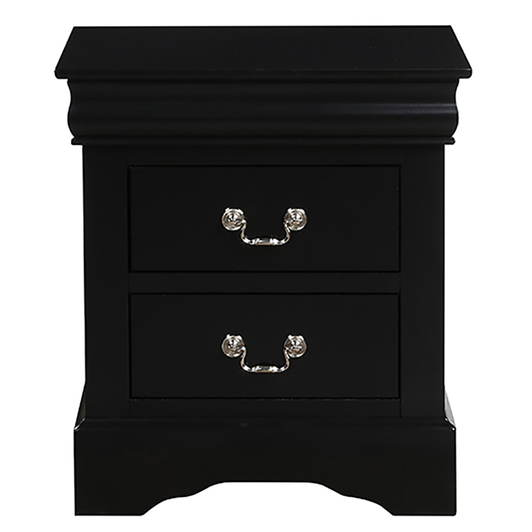 Black 2 Drawer Nightstand Black 2 Drawers Bedroom Rectangle Drawers Pine Wood