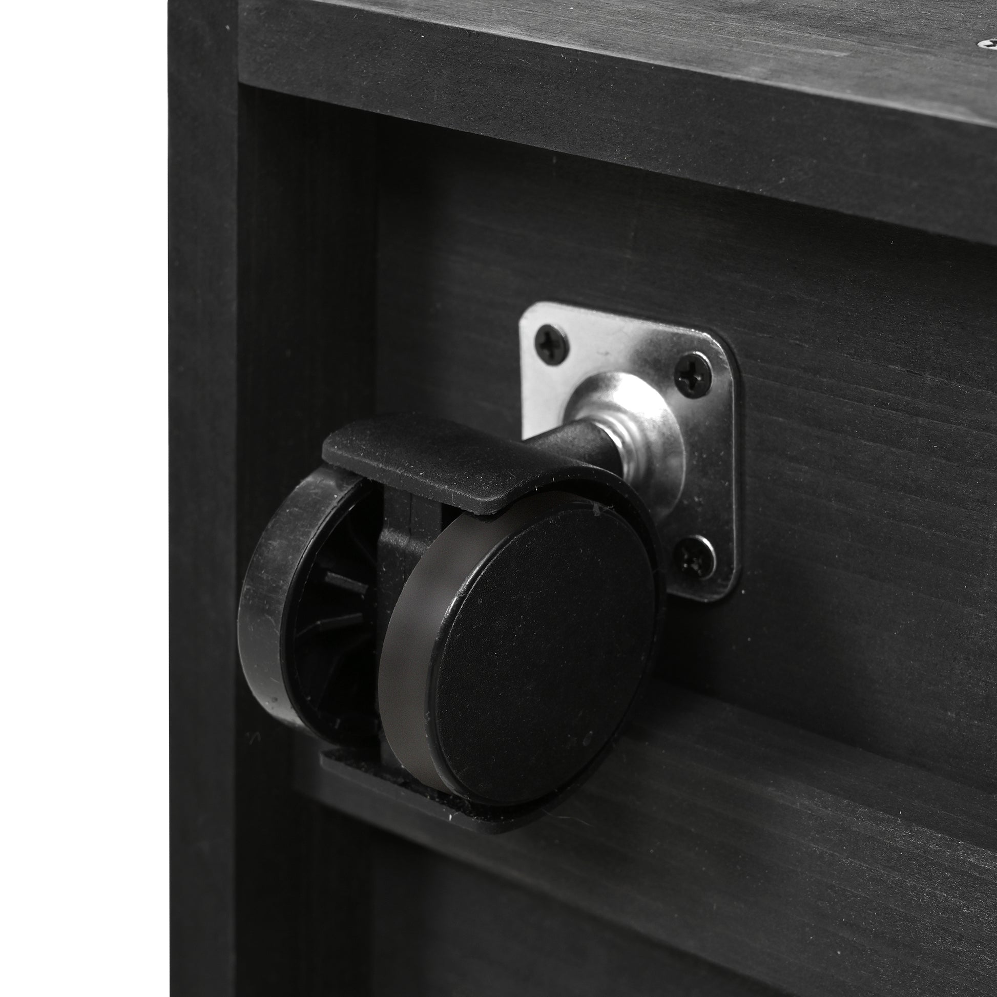 62.4Inch Height Wood Garden Greenhouse Balcony Portable Mini Cold Frame With Movable Storage Box And Adjustable Shelves For Outdoor Indoor Use, Black Black Garden & Outdoor Casual Wood