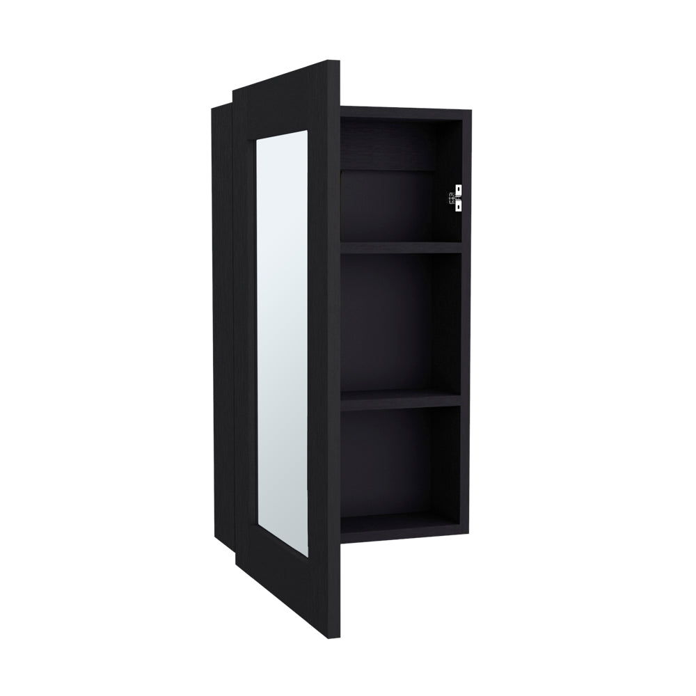 Medicine Cabinet Sanford, Bathroom, Black Black Particle Board Engineered Wood