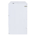 Queen Murphy Bed With Large Drawers,White Queen White Plywood