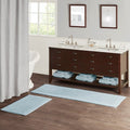 100% Cotton Tufted 3000 Gsm Reversible Bath Rug Blue Cotton