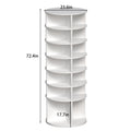 Rotating Shoe Rack Tower, 7 Tier Spinning Shoe Rack, Free Standing 360 Revolving Shoe Organizer, High Bottom Design Shoe Tower Spinning Storage Lazy Susany, Fits 28 Pairs Of Shoes 7 Tier White 7