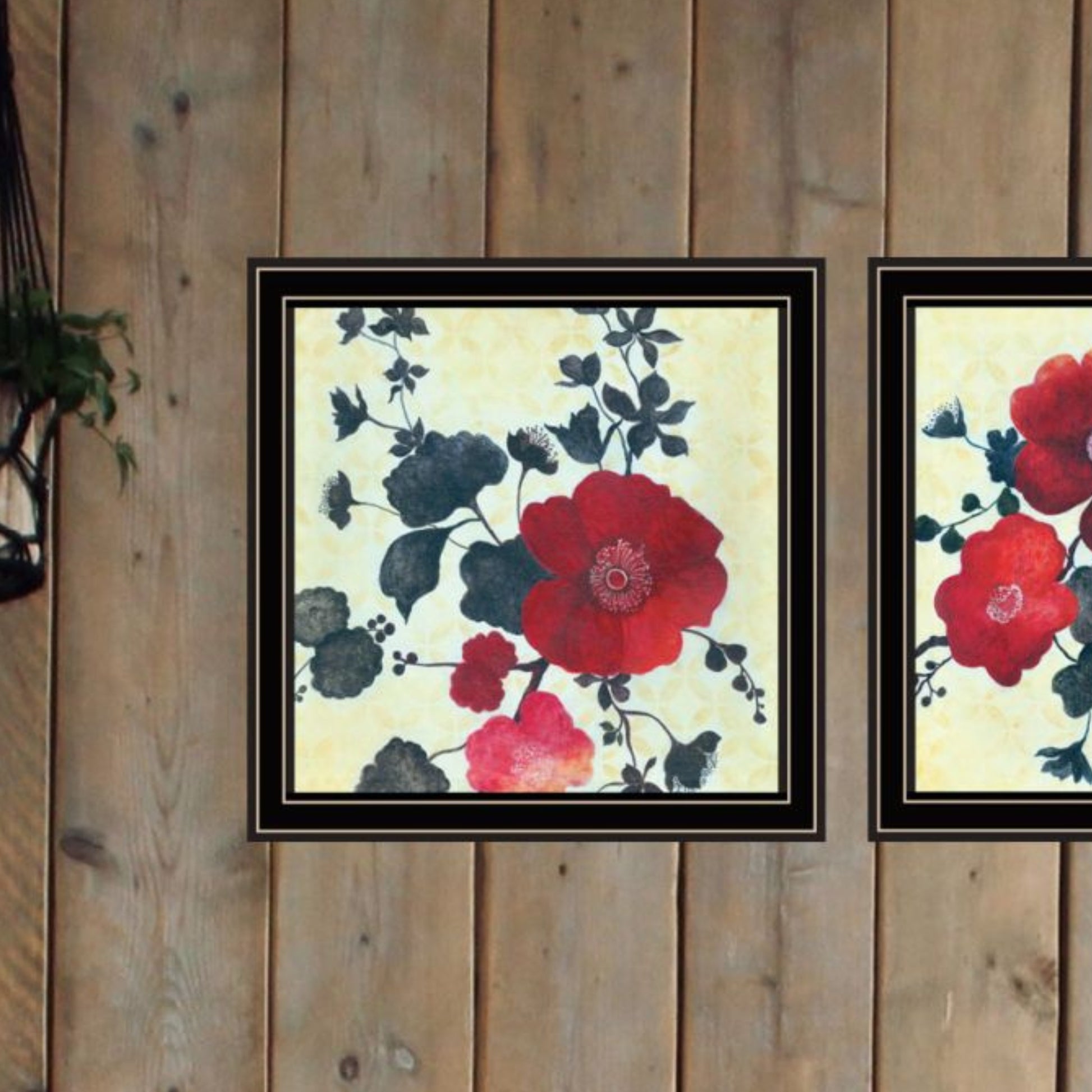 "Japanese Blossoms I" Framed Wall Art For Living Room, Wall Art Print For Home Decor, Bedroom Wall Art By Jg Studio Multicolor Wood Paper