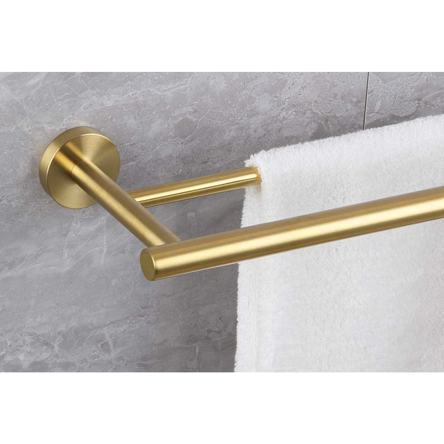 23.6'' Towel Bar Wall Mounted Brushed Gold Stainless Steel