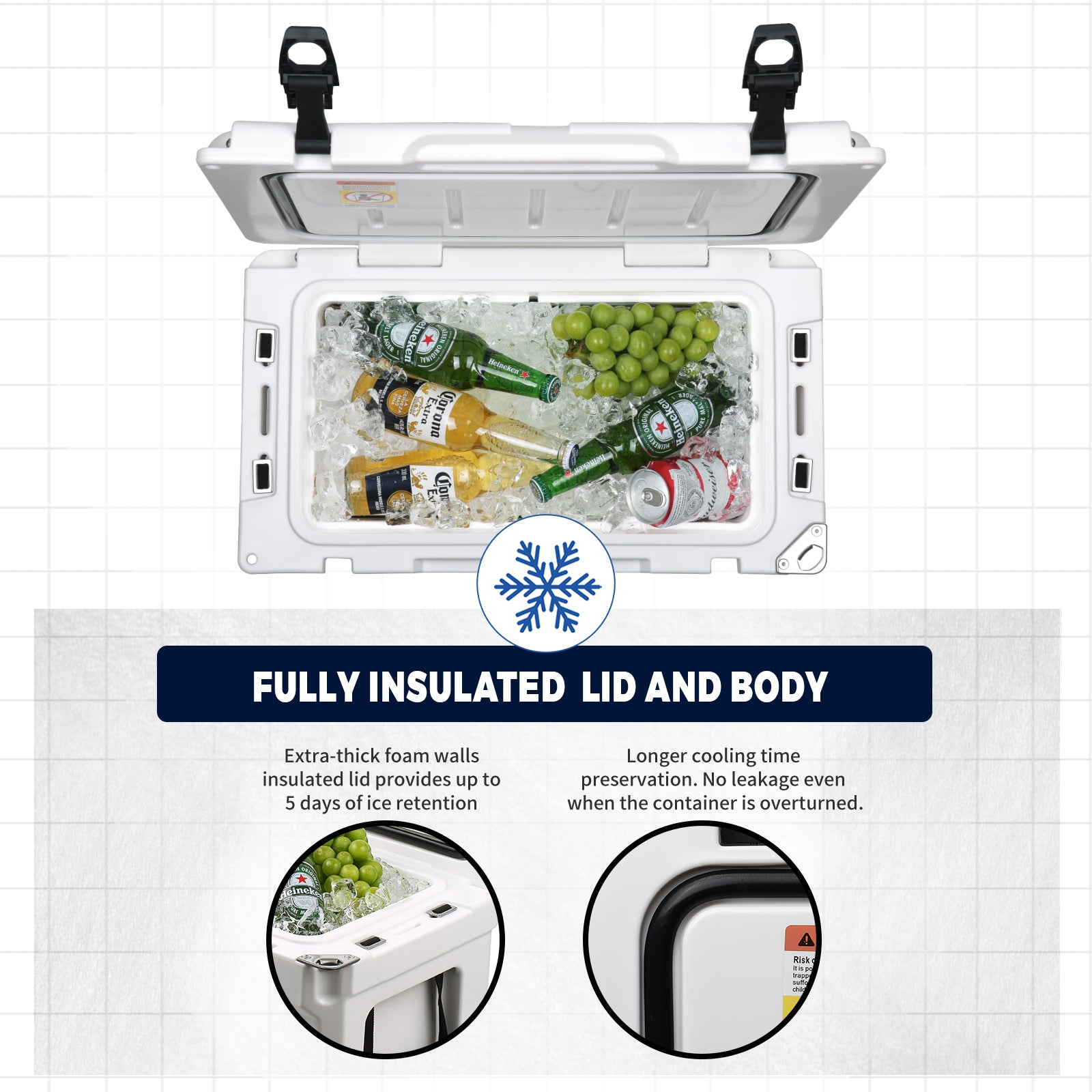 30Qt White Warming Box White Polyethylene