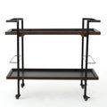 Bar Cart Walnut Brown Wood