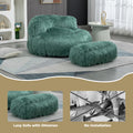 Coolmore Bean Bag Chair, Floor Sofa With Handle,Accent Sofa Chair With Ottoman For Gaming Reading Relaxing Mint Green Mint Green Plush