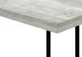 Accent Table, C Shaped, End, Side, Snack, Living Room, Bedroom, Grey Laminate, Black Metal, Contemporary, Modern Grey Particle Board