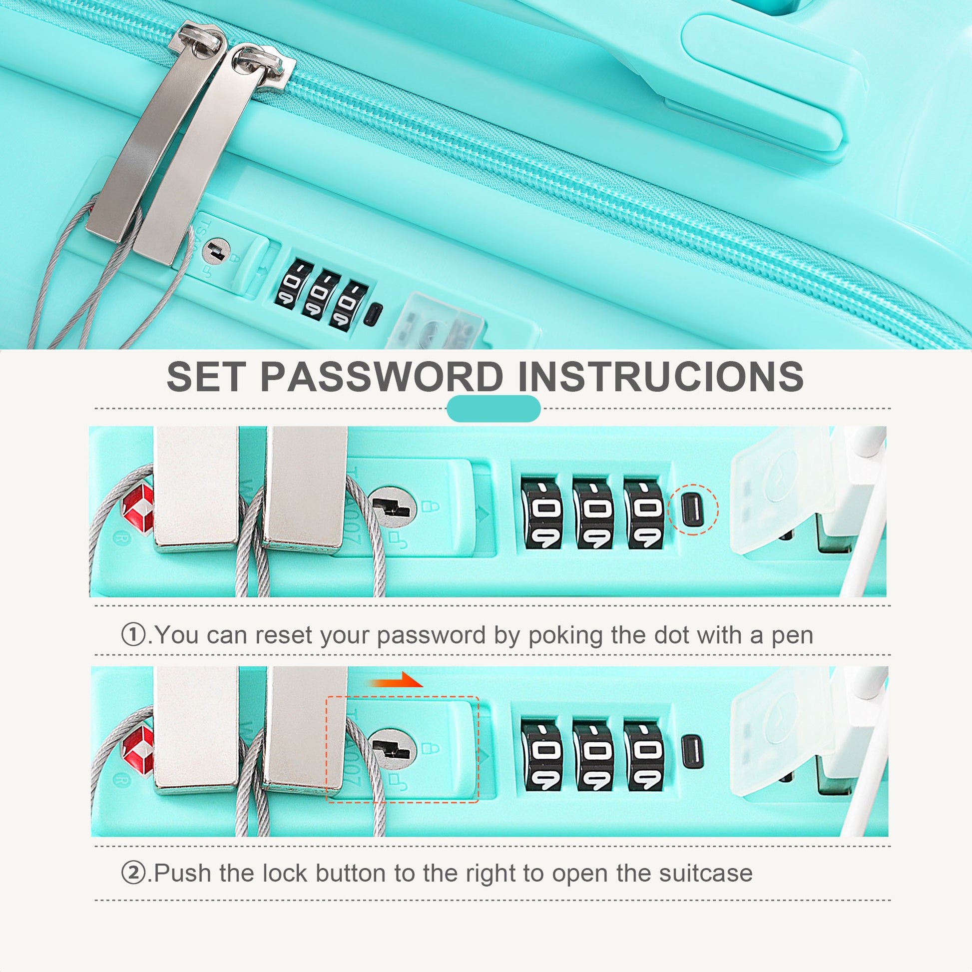 Luggage Set Of 3, 20, 24, 28Inch With Usb Port, 20, 24Inch With Front Opening Design Airline Certified Carry On Luggage With Cup Holder, Abs Pc Hard Shell Luggage With Spinner Wheels, Light Blue