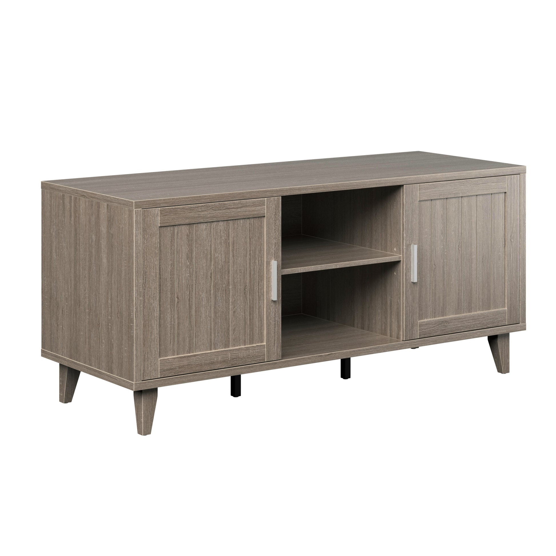 Briggs Modern 60 Inch Tv Stand For Tvs Up To 65 Inches, Stonewash Grey Finish Grey 60 69 Inches Mdf Mdf