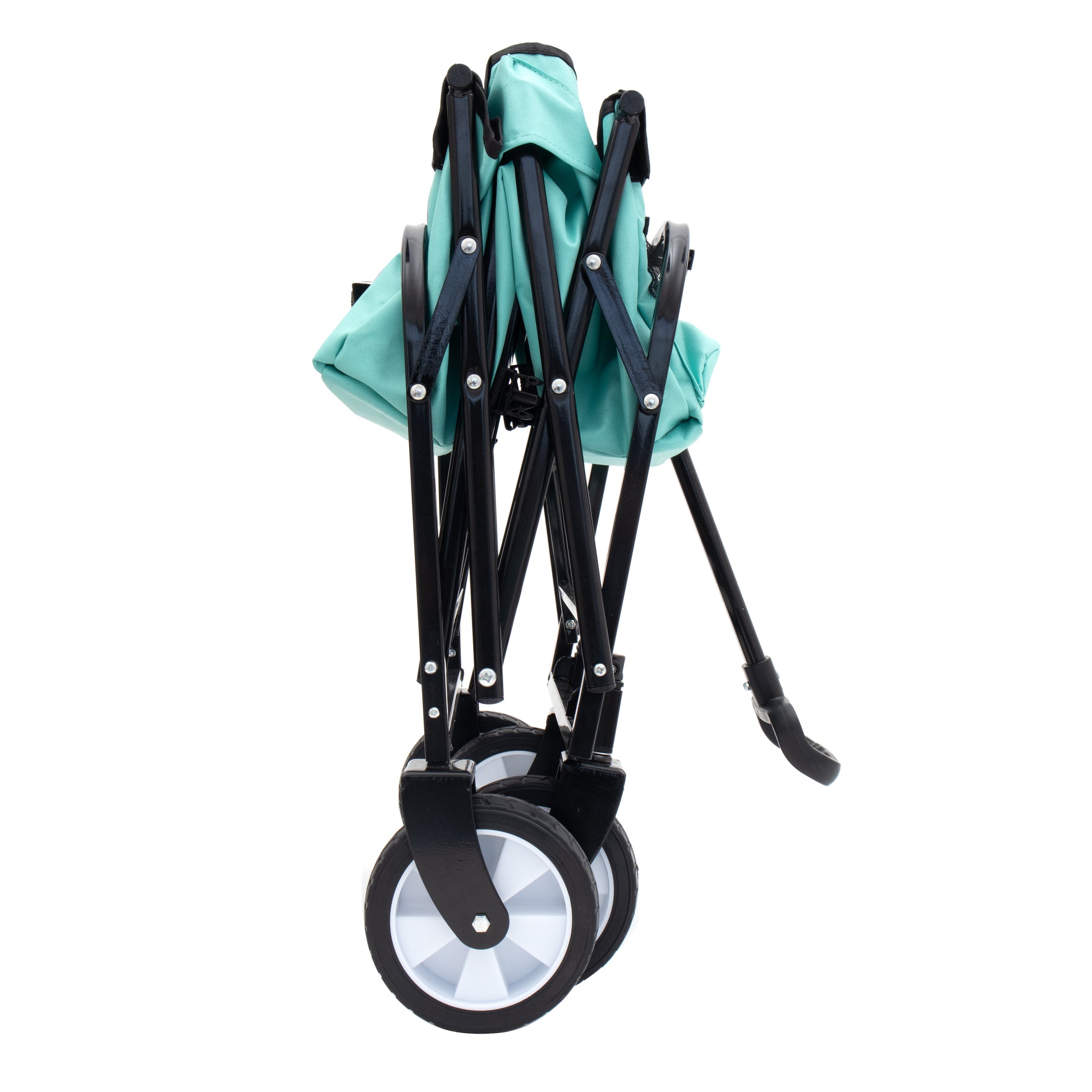 Minimeetall Strap Collapsible Foldable Wagon Cart With Strapping System, Beach Wagonutility Cartutility Wagon Grocery Cart For Camping Shopping Sports Gardeing Fishing Supports 225Lbs Green Green